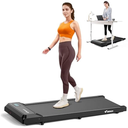 MERACH Walking Pad, Under Desk Treadmill, Portable Mini Treadmills for Home, Seamless One-Piece Molding Design, 265LBS Walkpad with Remote Control, APP, LED Display