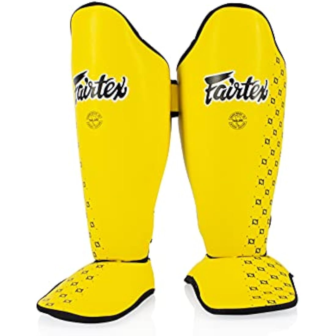 Fairtex Competition Muay Thai Shin Guards, SP5 - Black, Blue, Yellow