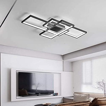 Diossad Modern LED Ceiling Lamp, Dimmable LED Ceiling Lights 2700K-6500K Flush Mount Chandelier for Bedroom, Living Room, Kitchen, Hallway, Office