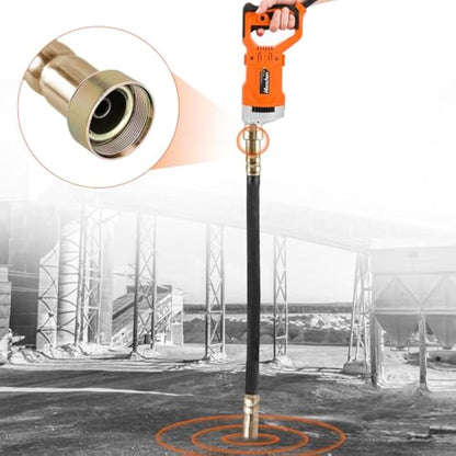Hanchen Concrete Poker 1280W Concrete Vibrating Motor 5000r/min Aluminum Electric Industrial Vibrating Poker Vibrator with 1.5m Hose, Rod Diameter 35mm CE Certificated