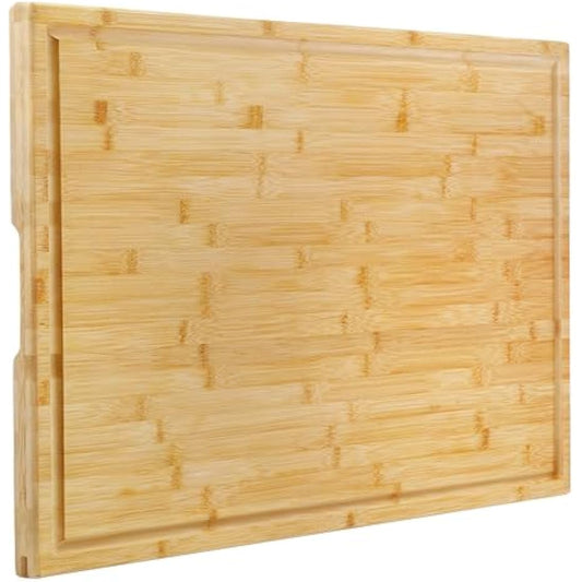 Utoplike Extra Large Bamboo Cutting Board(76.2 x 50.7 x 2.5 cm), XXXL Wooden Chopping Boards for Kitchen, Big Butcher Block Board with Handle and Juice Grooves