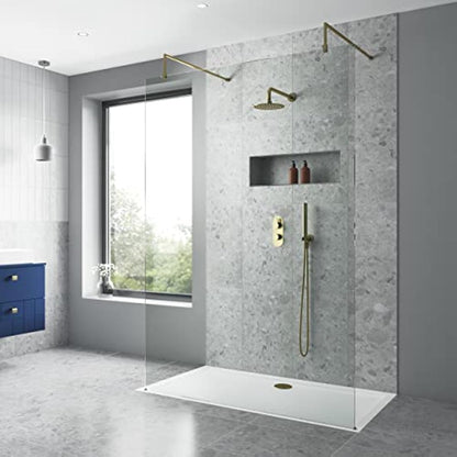 nuie NSR014 Trays Modern Bathroom Slip Resistant Rectangular Shower Tray, 9000mm x 1000mm, Matt White