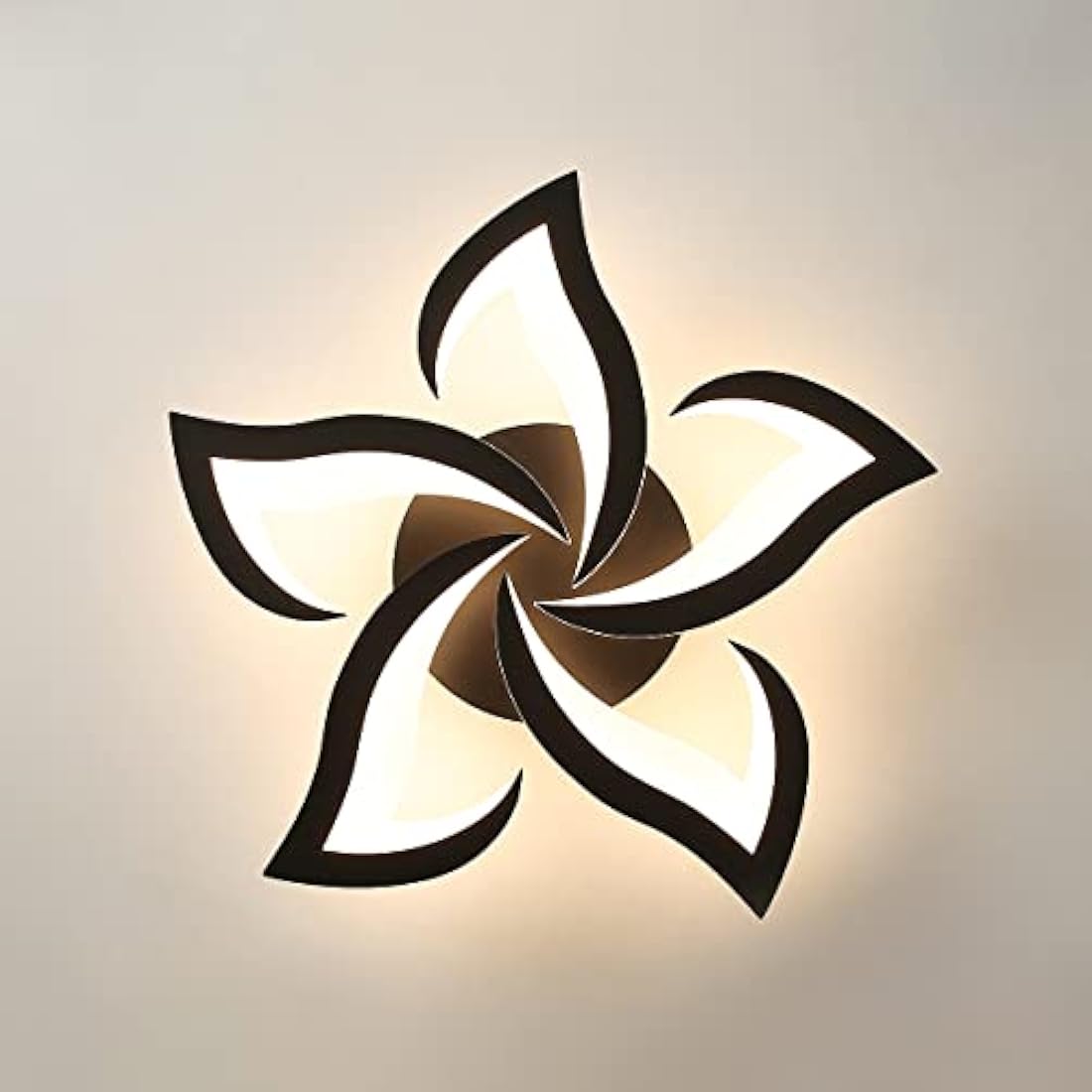 Riserva LED Ceiling Light, 60W 6500LM Mordern LED Ceiling Lights Warm White 3000K, Creative Petals Design, Acrylic Chandelier for Living Room Bedroom Dining Room (Dia 60cm)