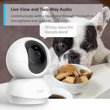 Tapo C200 1080p Pan/Tilt Indoor Camera, Baby Monitoring, Motion Detection, Customizable Privacy Mode, 2-Way Audio, Night Vision, Cloud and Local Storage, Works With Alexa and Google, No Monthly Fee