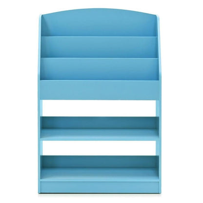 Furinno LOVA Book Shelf, 5-Tier Magazine Bookshelf, Bookcase with Open Shelves Storage, 9.4 x 24.6 x 37, for Living Room, Bedroom, Home Office