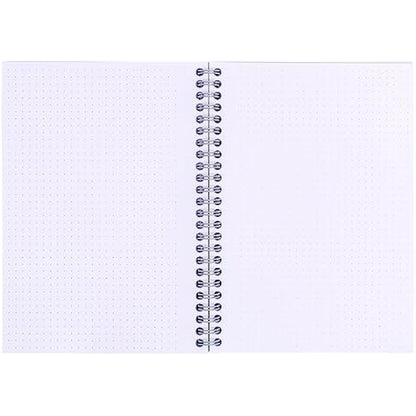 Pukka Pad, A5 Dotted Metallic Jotta Book for Graphing, Art, Bullet Journaling – 3 Pack – 21 x 14.8cm – Wirebound Notebook with 80GSM Paper – 4-Hole Margins and Perforation - 200 Pages, Grey