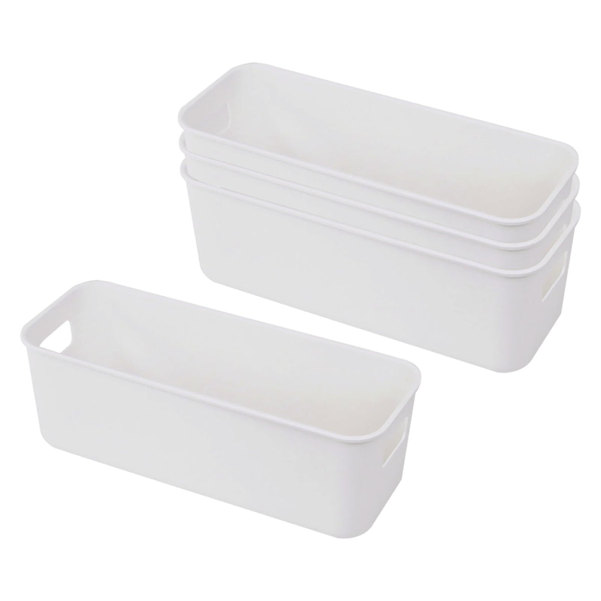 GmeDhc 4 Pack Plastic Storage Box, Storage Basket