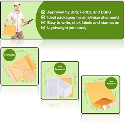 NaXew Padded Envelopes A3, with Easy Tear Strip Peel + Seal Bubble Mailer Bags Postal Wrap Envelope Cushioned Protective Packaging 300 x 445 (White A3, 10pcs)