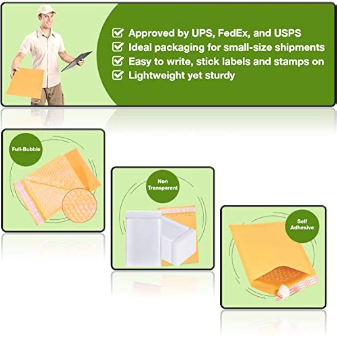 NaXew Padded Envelopes A5, with Easy Tear Strip Peel + Seal Bubble Mailer Bags Postal Wrap Envelope Cushioned Protective Packaging 150 x 215 mm (White A5, 10pcs)