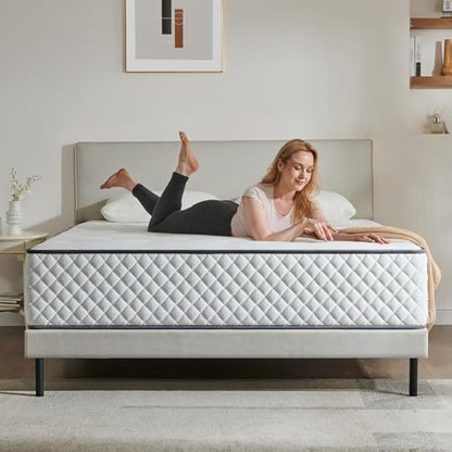 Sleremind Small Double Mattress | 7-Zone Hybrid Pocket Spring Medium-Firm Bed Mattress | Pressure Relief Technology & Cooling Gel Memory Foam(120×190×25cm)