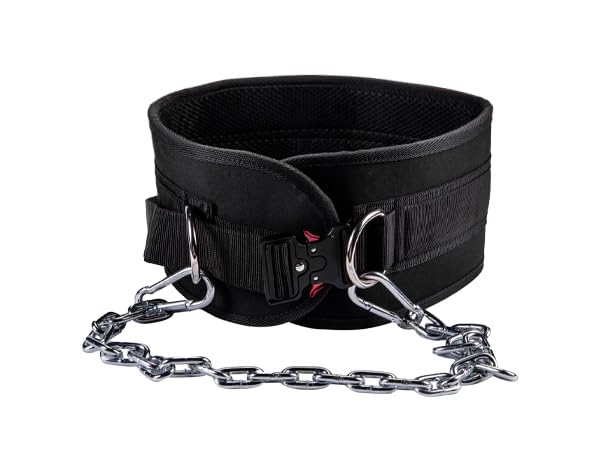 MANUEKLEAR Quick Locking Dip Belt, Weightlifting Belt, Weight Lifting Belts for Men Women Heavy Duty Dipping Powerlifting Belt with Chain 40 inchs