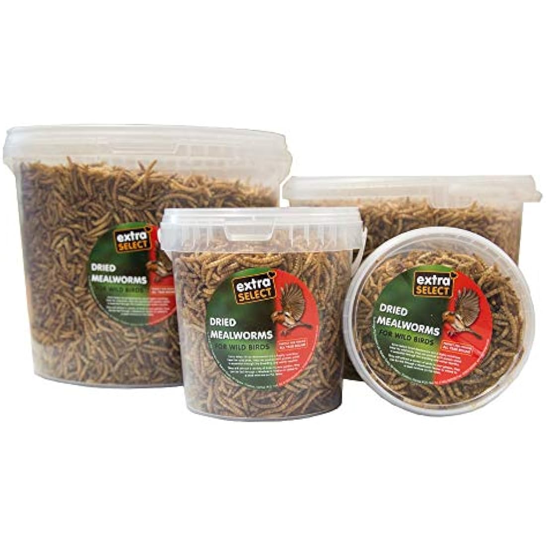 Extra Select Dried Mealworms for Wild Birds: Protein Rich Wild Bird Food for Robins to Hedgehogs - Meal Worms for Garden Birds - 5 Litre Tub
