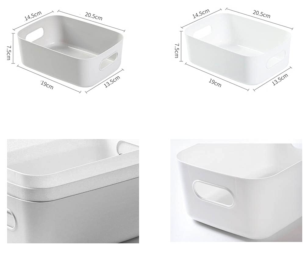 Bgfuni Set of 8 Small Plastic Storage Baskets, Office Home and Kitchen Tidy Organiser