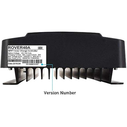 Renogy 40A 12/24V MPPT Solar Charge Controller Bluetooth Solar Charge Controller with LCD Screen for AGM, Gel and Lithium Batteries