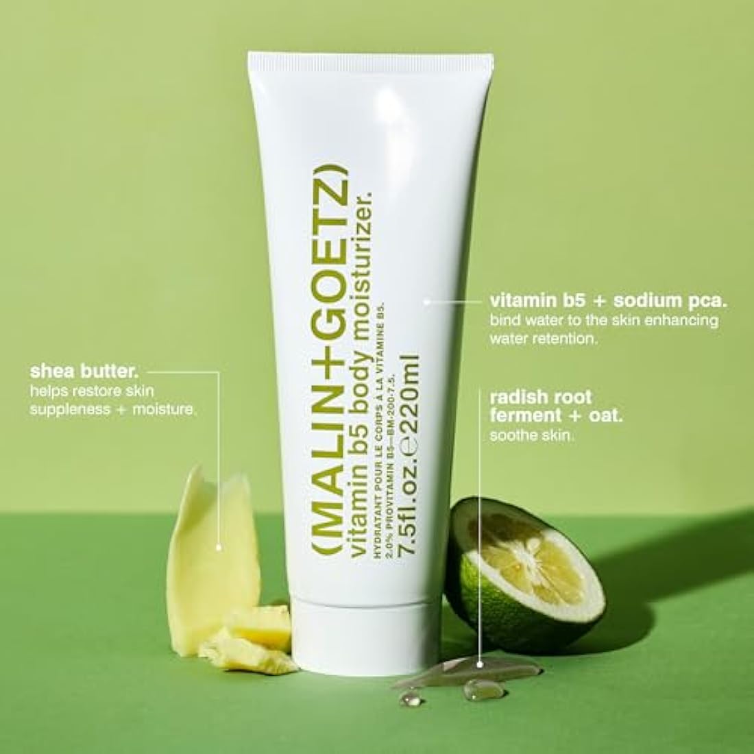 (Malin + Goetz) Vitamin B5 Body Moisturizer, White, 220 millilitre