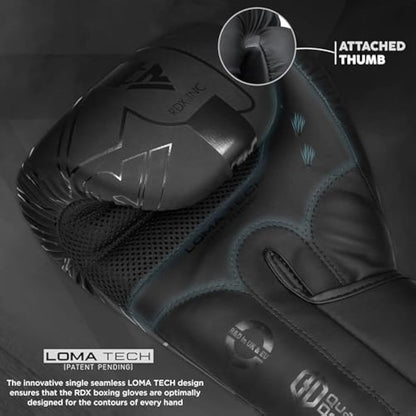 RDX Boxing Gloves, Pro Training Sparring, Maya Hide Leather, Muay Thai MMA Kickboxing, Men Women Adult, Heavy Punching Bag Focus Mitts Pads Workout, Ventilated Palm, Multi Layered, 8 10 12 14 16 18oz