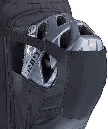 EVOC FR TOUR 30l technical touring backpack (integrated back protector with shock absorption, ideal for multi-day tours, main compartment with pass-through, hydration system slot, rain cover), black
