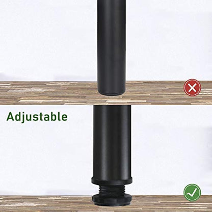 QLLY Table Legs 70cm/27.5 inch Adjustable Metal Desk Legs, 4 Pcs Furniture Legs, DIY Office Table Leg (70cm, Black)