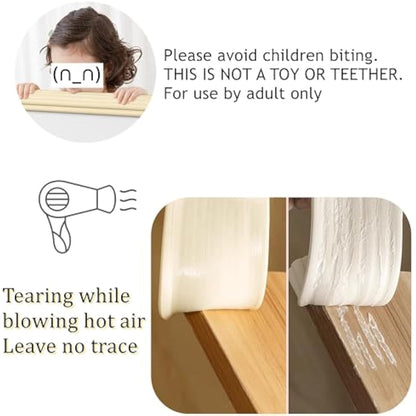 M2cbridge L Shape Extra Thick Furniture Table Edge Protectors Foam Baby Safety Bumper Guard 2 M (Brown)