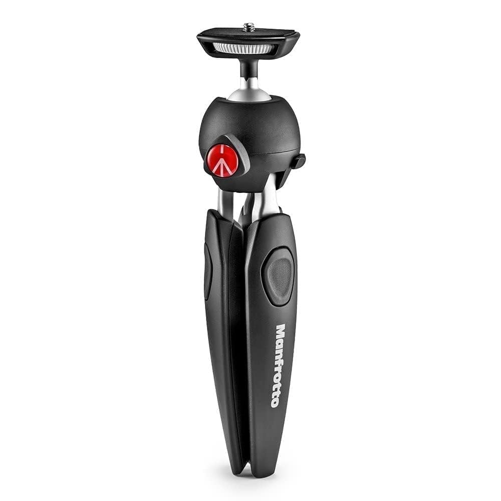 Manfrotto MTPIXIEVO-BK, PIXI EVO 2-Section Mini Tripod for Mirrorless cameras, Compact System Cameras, DSLR, Video, Compact Size, Aluminium