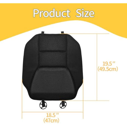 OLYDON Wedge Car Seat Cushions for Driving - Memory Foam Car Seat Cushion for Short People - Sciatica & Lower Back Pain Relief - Road Trip Essentials for Drivers（4" thickness）