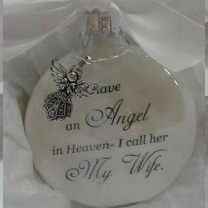 Angel In Heaven Badminton Plastic Ball Ornament Christmas Tree Pendant