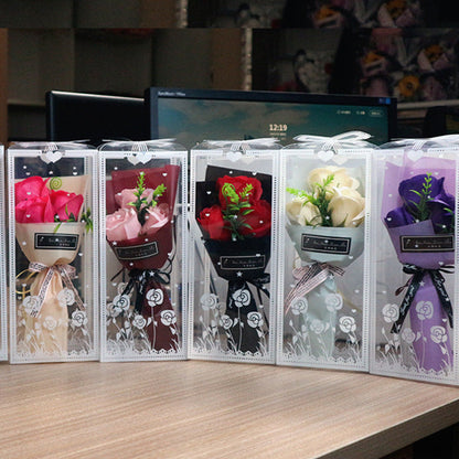 Valentine's Day Soap Rose Bouquet Gift Box