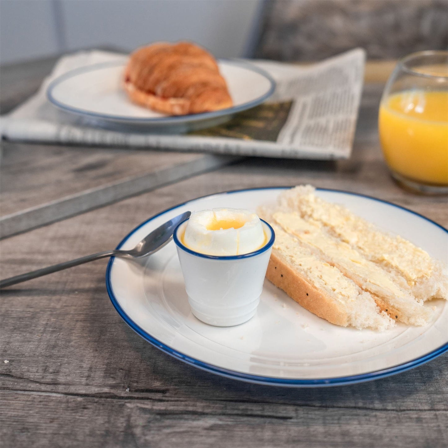 Farmhouse White Porcelain Egg Cups - Pack of Six