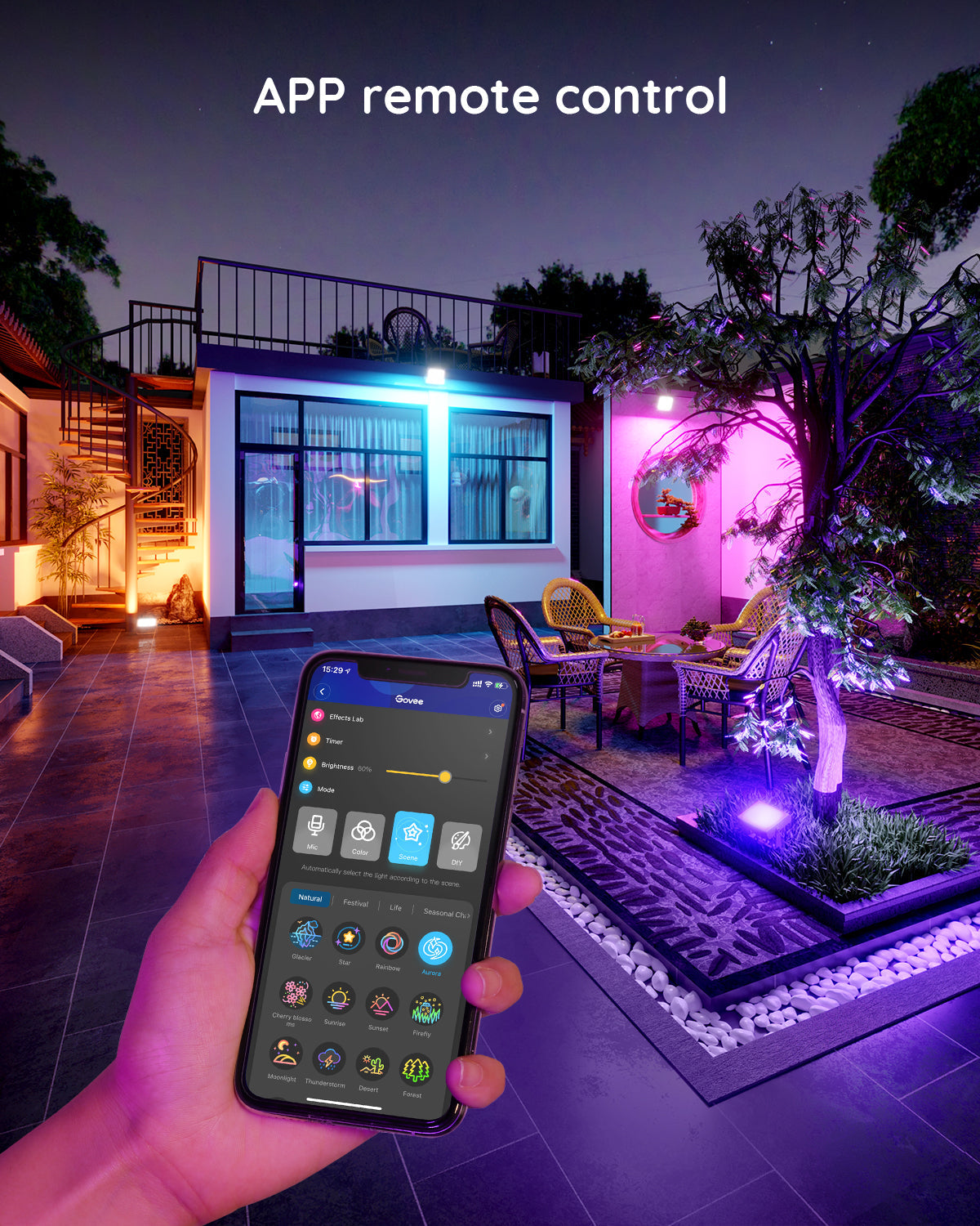 GOVEE RGBICWW LED SMART FLOOD LIGHT 4PCS