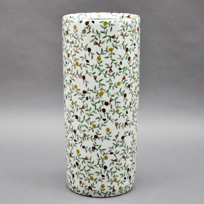 AcaciaHome Durable Ceramic Round Umbrella stand–Perfect Holder for Home, Office, & Entryway - Adds a Sophisticated Touch to Living Spaces for Canes, & Walking Sticks (Floral)