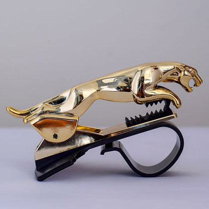 Premium Leopard Car Phone Holder - 360° Adjustable Dashboard Mount for iPhone & Android GPS Stand