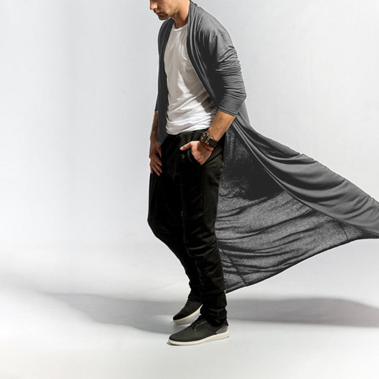 Men's Fashion Casual Long Slim Trench Coat