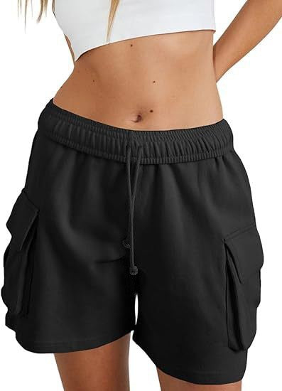 Women's Fashion Loose Casual Drawstring Cargo Shorts