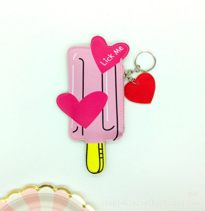 Korea cute popsicle ice cream Mini Purse beverage creative children change bag hand bag