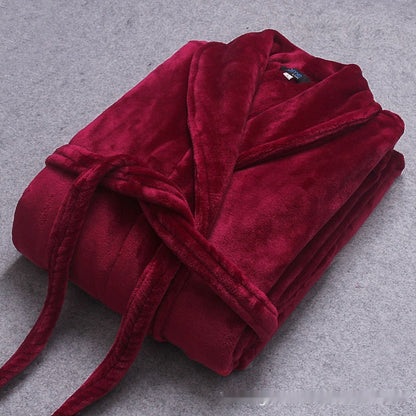 Coral Fleece Pajama Gowns For CouplesExtra Thick