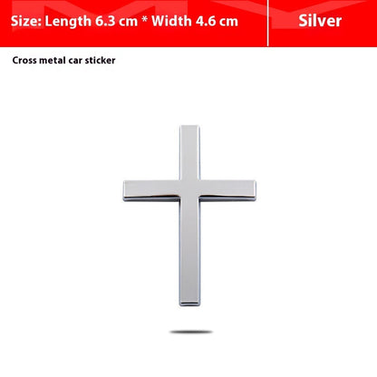 Car Metal Sticker 3D Cross Bumper Stickers