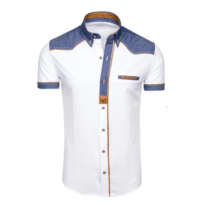 Men's professional size plus size short shirt
