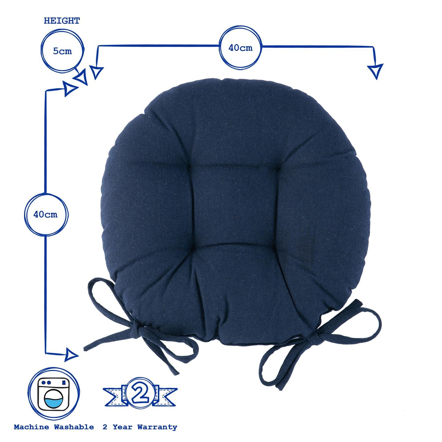 40cm Round Seat Cushion