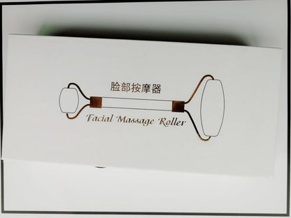 Natural Powder Crystal Jade Roller Beauty Face-lifting Double-head Massager