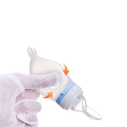 Rice Cereal Spoon Milk Bottle Baby Squeeze Feeding Artifact