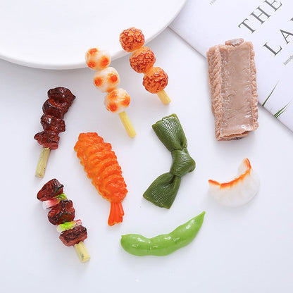 Funny Ribs Kebabs Fried Dumplings Diy Ornament Accessories