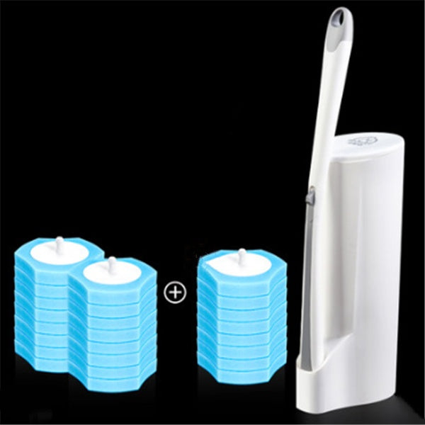 Premium Disposable Toilet Brush Set | Hygienic Deep-Clean System with Replaceable Heads