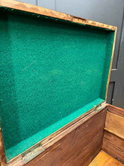 Antique Mahogany Blanket Chest Coffee Table Storage Box Trunk