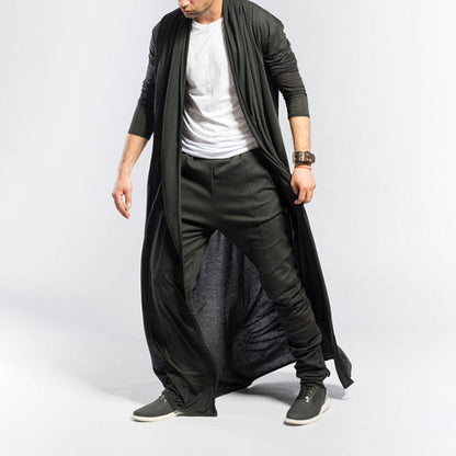 Men's Fashion Casual Long Slim Trench Coat