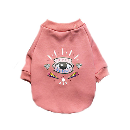 Autumn And Winter Pet Clothes For Dogs Plus Velvet Cotton Sweaters Fashion Styles Fighting Pug Teddy Schnauzer Casual Two-legged Clothes