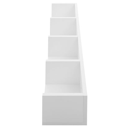 HOMCOM Wall Mount 84 CD / 56 DVD/Blu-ray/ Media Storage Rack 4 Cubes Wooden Shelf Organizer Unit Bookcase Display (White)