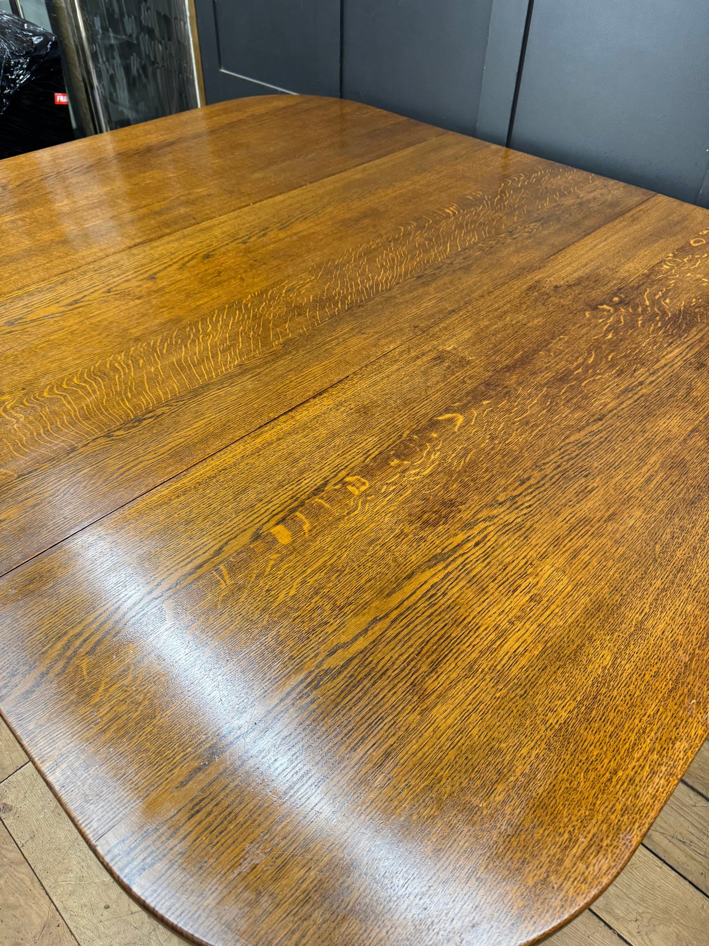 Large Solid Oak Gateleg Dining Table Drop Leaf Kitchen Table Sideboard
