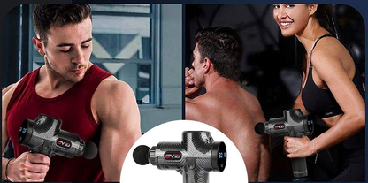 Handheld Dyzi Massage Gun, Percussion Deep Tissue Muscle Body Massager 6 Heads