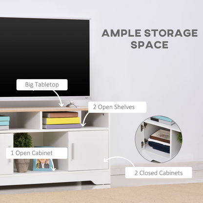 Home Office 42" TV Stand Storage Unit w/ Cabinets Shelves Living Room