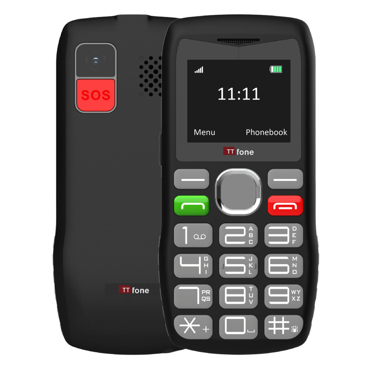 TTfone TT890 4G Senior Phone  Easy to Use Big Button Mobile Phone with Emergency Assistance Button, USB-C Charging, Bluetooth, Camera  Unlocked with Three Sim Card